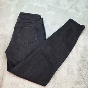 Vinyard Vines‎ Womens Jeans Sz 6 Black Denim Belt Looped Pants Stretchy Skinny